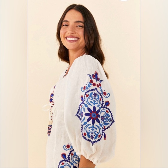 NWT FARM RIO Linen dress. It fits like XS or a small bust small. - Picture 2 of 14